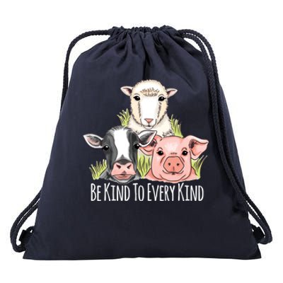 Be Kind To Every Kind Vegan Drawstring Bag