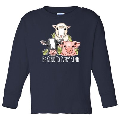 Be Kind To Every Kind Vegan Toddler Long Sleeve Shirt