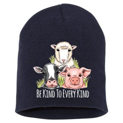 Be Kind To Every Kind Vegan Short Acrylic Beanie