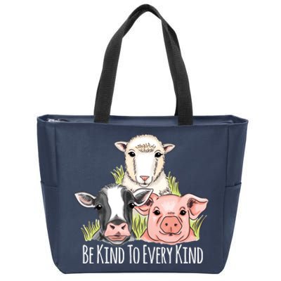 Be Kind To Every Kind Vegan Zip Tote Bag