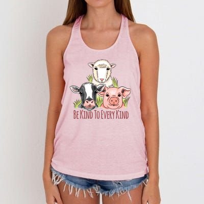 Be Kind To Every Kind Vegan Women's Knotted Racerback Tank