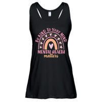 Be Kind To Your Mind Mental Health Matters Patten Rainbow Ladies Essential Flowy Tank