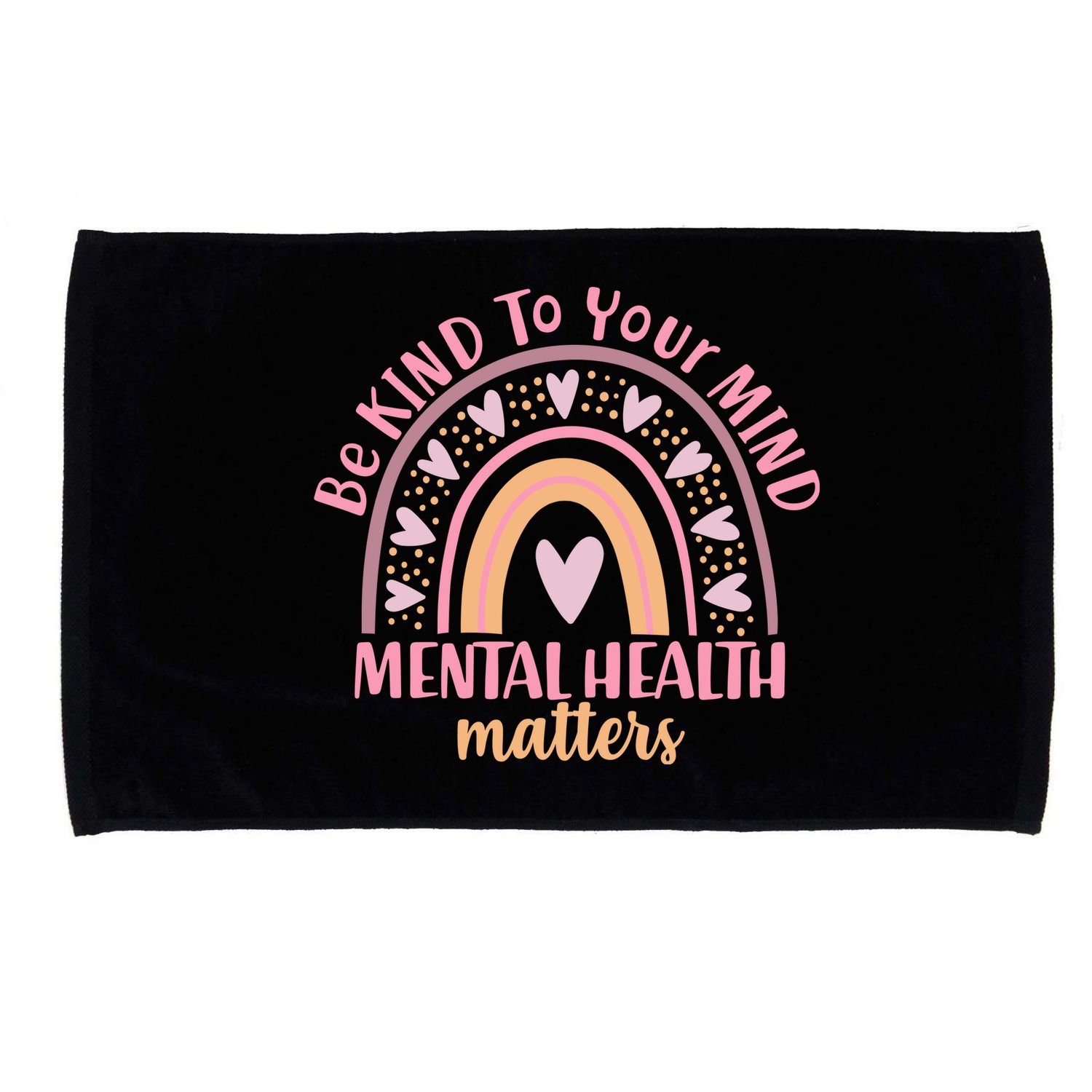 Be Kind To Your Mind Mental Health Matters Patten Rainbow Microfiber Hand Towel