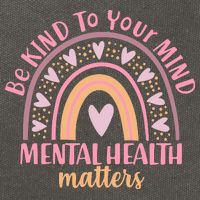 Be Kind To Your Mind Mental Health Matters Patten Rainbow Cotton Canvas Backpack