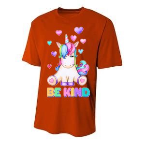 Be Kind Unicorn Youth Performance Sprint T-Shirt