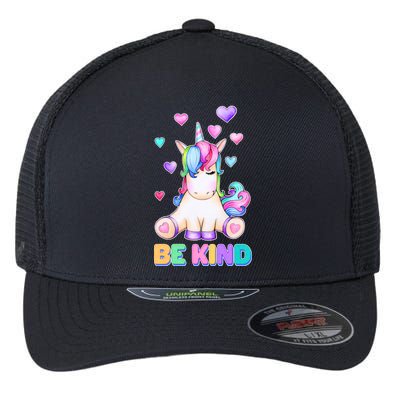 Be Kind Unicorn Flexfit Unipanel Trucker Cap