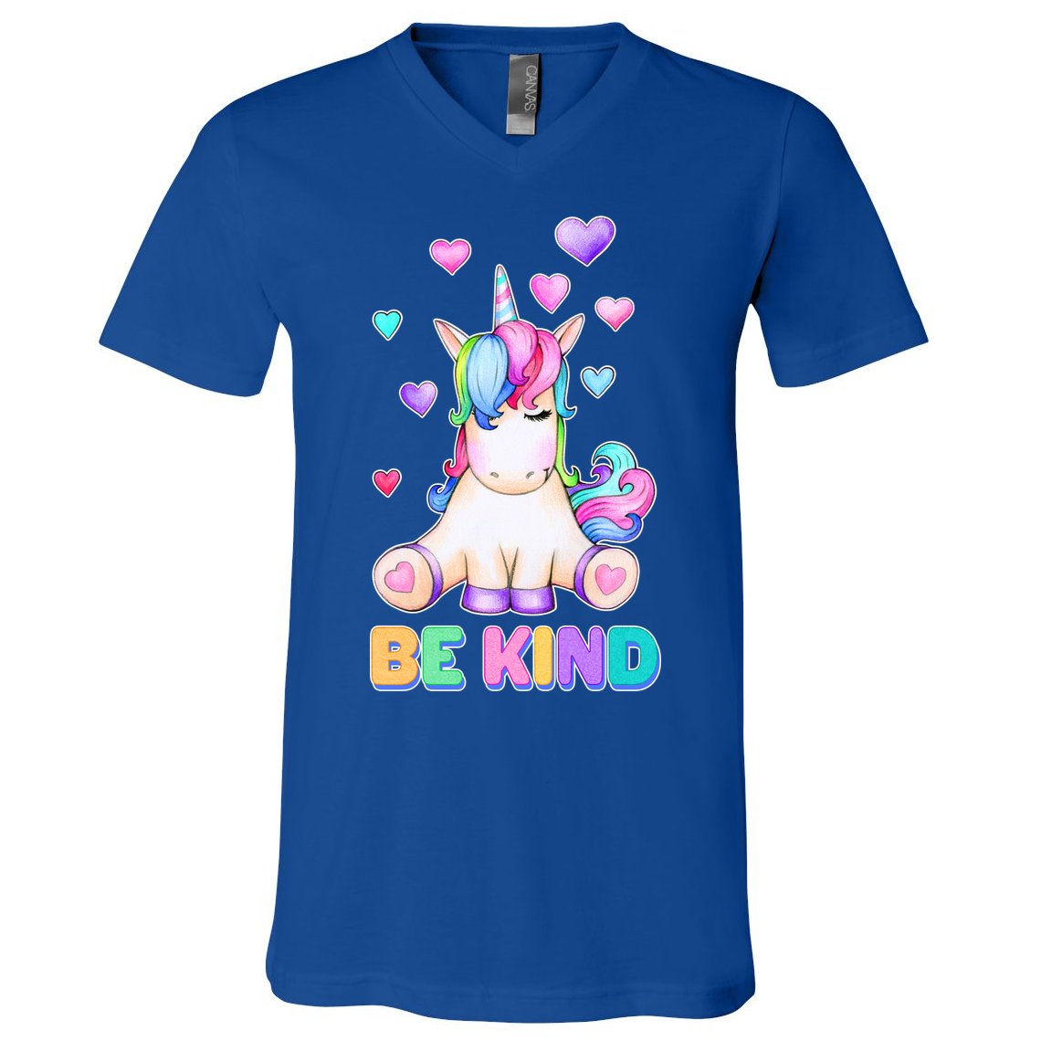 Be Kind Unicorn V-Neck T-Shirt