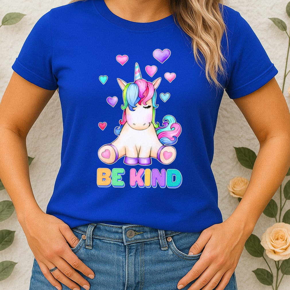 Be Kind Unicorn Womens T-Shirt