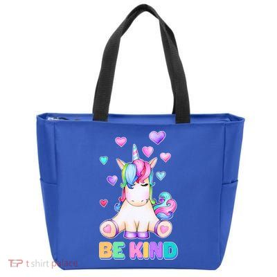 Be Kind Unicorn Zip Tote Bag