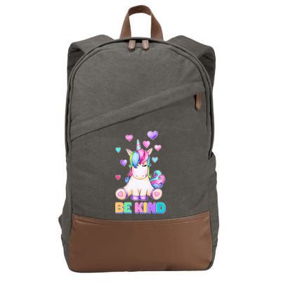 Be Kind Unicorn Cotton Canvas Backpack