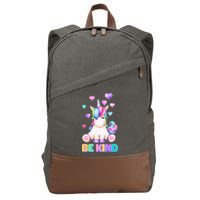 Be Kind Unicorn Cotton Canvas Backpack
