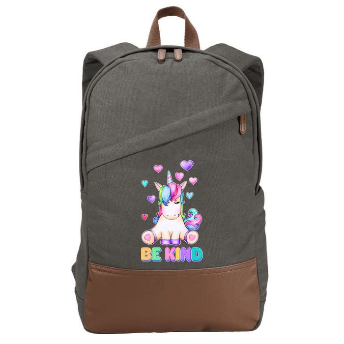 Be Kind Unicorn Cotton Canvas Backpack