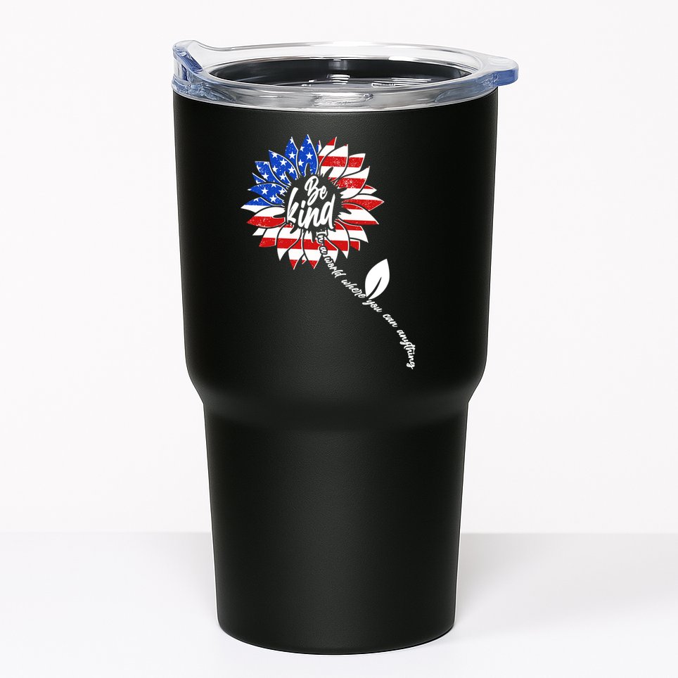 Be Kind USA American Sunflower Tumbler