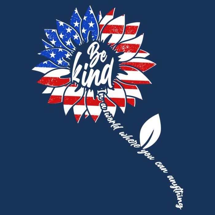 Be Kind USA American Sunflower Cooling Performance Crew T-Shirt