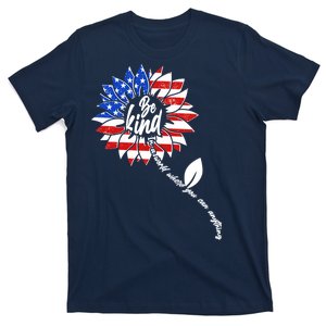 Be Kind USA American Sunflower T-Shirt