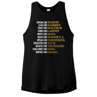 Be Like Inspiring Leaders Black History Ladies PosiCharge Tri-Blend Wicking Tank