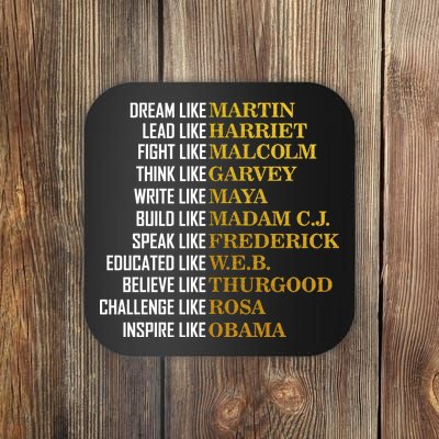 Be Like Inspiring Leaders Black History Coaster