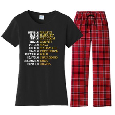 Be Like Inspiring Leaders Black History Women's Flannel Pajama Set