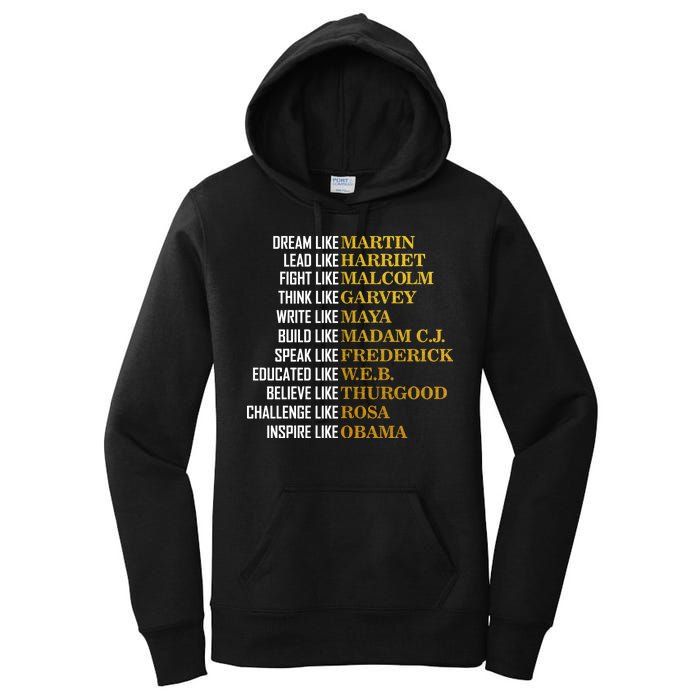 Be Like Inspiring Leaders Black History Women's Pullover Hoodie