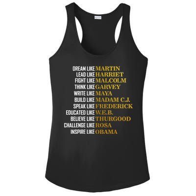 Be Like Inspiring Leaders Black History Ladies PosiCharge Competitor Racerback Tank