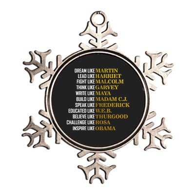 Be Like Inspiring Leaders Black History Metallic Star Ornament