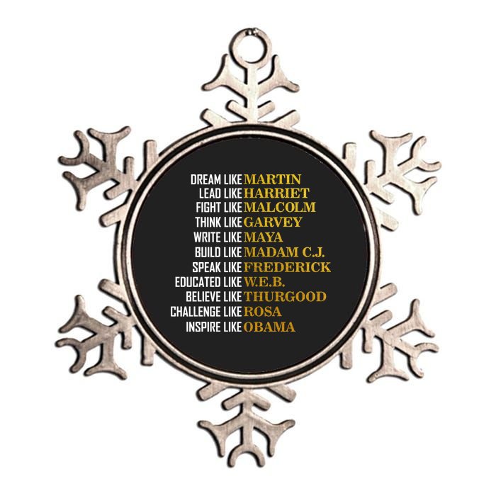 Be Like Inspiring Leaders Black History Metallic Star Ornament