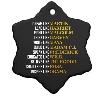 Be Like Inspiring Leaders Black History Ceramic Star Ornament