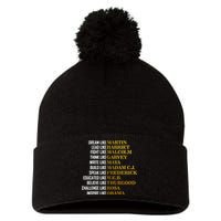 Be Like Inspiring Leaders Black History Pom Pom 12in Knit Beanie