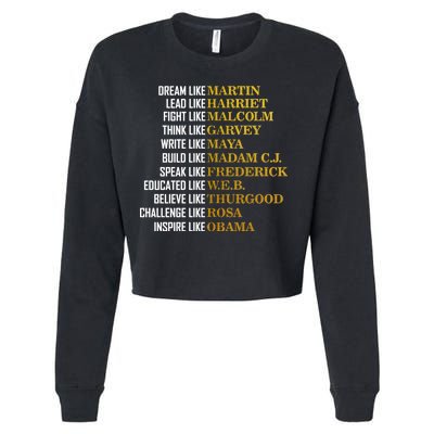 Be Like Inspiring Leaders Black History Cropped Pullover Crew