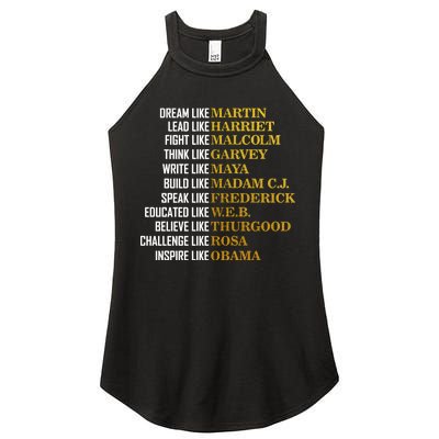 Be Like Inspiring Leaders Black History Women's Perfect Tri Rocker Tank