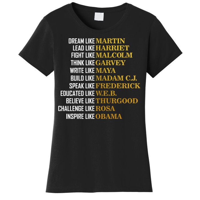 Be Like Inspiring Leaders Black History Women's T-Shirt