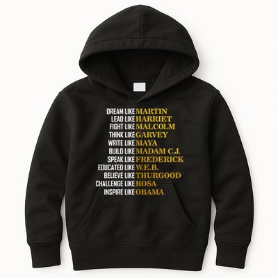 Be Like Inspiring Leaders Black History Kids Hoodie