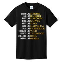 Be Like Inspiring Leaders Black History Kids T-Shirt