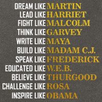 Be Like Inspiring Leaders Black History Cotton Canvas Backpack