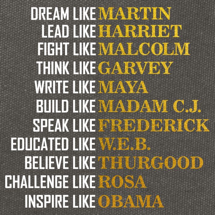 Be Like Inspiring Leaders Black History Cotton Canvas Backpack