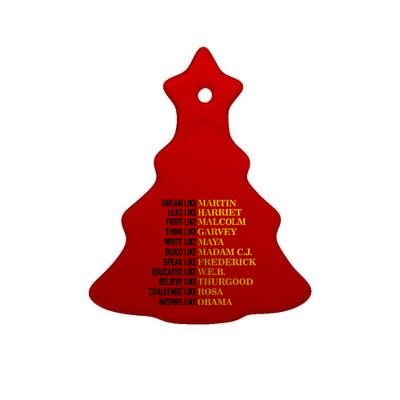 Be Like Inspiring Leaders Black History Ceramic Tree Ornament