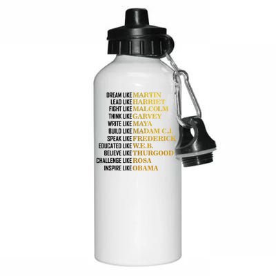 Be Like Inspiring Leaders Black History Aluminum Water Bottle