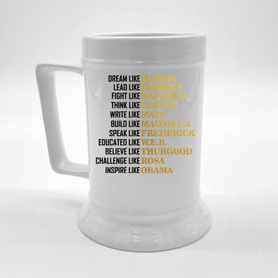 Be Like Inspiring Leaders Black History Beer Stein