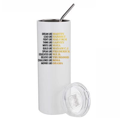 Be Like Inspiring Leaders Black History Stainless Steel Tumbler