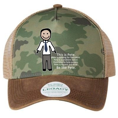 Be Like Pete Buttigieg Funny Legacy Tie Dye Trucker Hat
