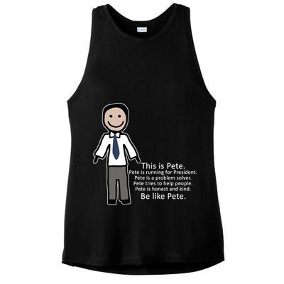 Be Like Pete Buttigieg Funny Ladies PosiCharge Tri-Blend Wicking Tank