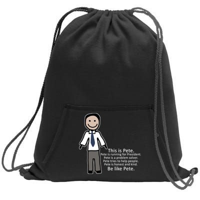 Be Like Pete Buttigieg Funny Sweatshirt Cinch Pack Bag