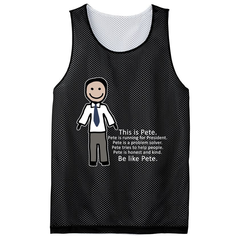 Be Like Pete Buttigieg Funny Mesh Reversible Basketball Jersey Tank
