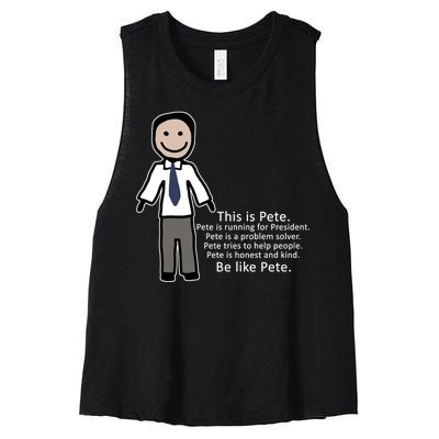 Be Like Pete Buttigieg Funny Women's Racerback Cropped Tank