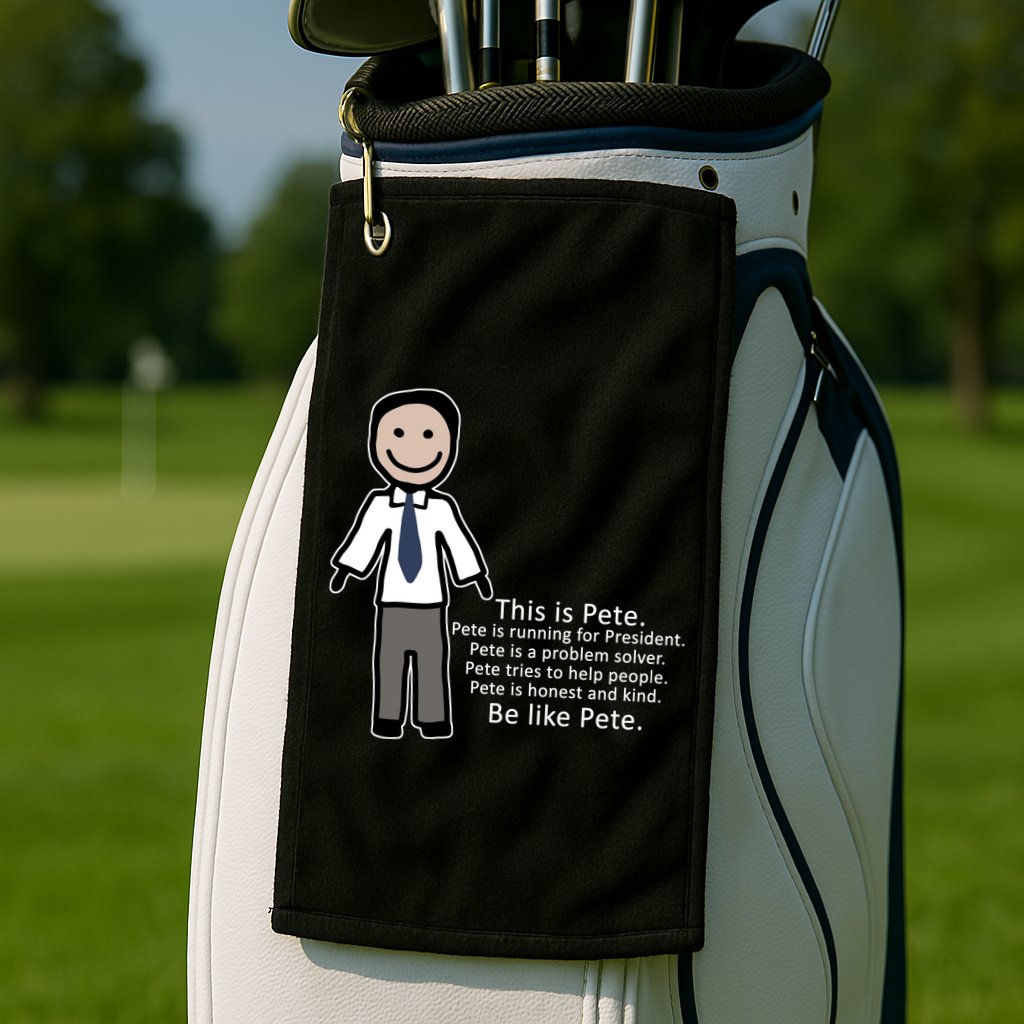 Be Like Pete Buttigieg Funny Golf Towel