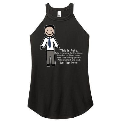 Be Like Pete Buttigieg Funny Women’s Perfect Tri Rocker Tank