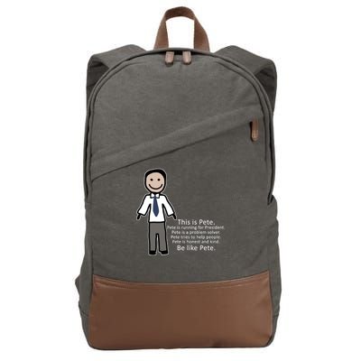 Be Like Pete Buttigieg Funny Cotton Canvas Backpack