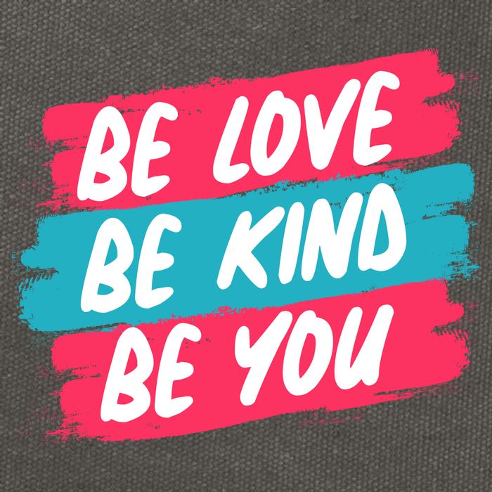 Be Love Be Kind Be You Cotton Canvas Backpack