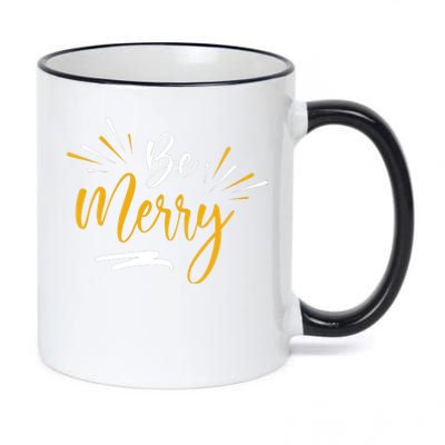 Be Merry Christmas  11oz Black Color Changing Mug