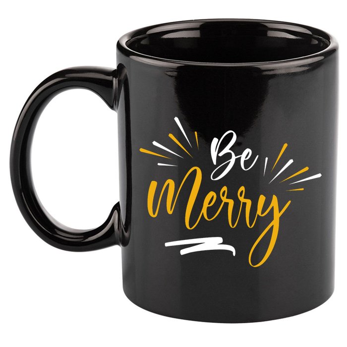 Be Merry Christmas  11oz C Handle Ceramic Mug